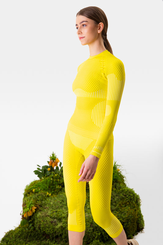 Women’s 3/4 Baselayer Set: Longsleeve & 3/4 Leggings